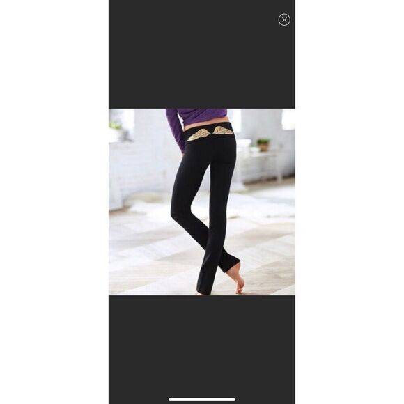 Victoria's Secret VS neon hot pink angel wings supermodel Yoga Leggings pants la - Picture 2 of 8